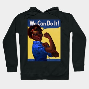 African American Rosie the Riveter We Can Do It Poster Hoodie